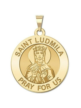 PicturesOnGold.com Saint Cecilia Round Religious Medal Singing or Sterling Silver - 14K Yellow or White Gold